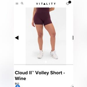 Women's Vitality Wine Athletic Shorts.